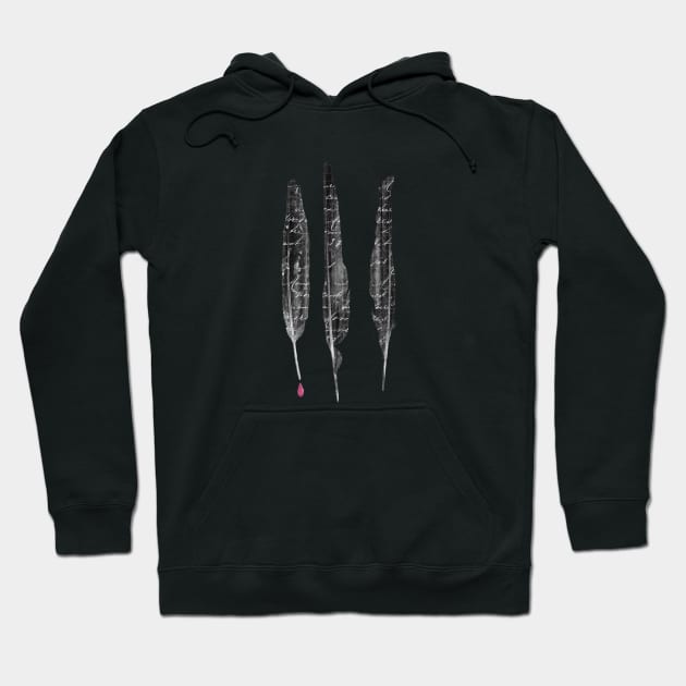 The Writer's Feathers Hoodie by Sybille